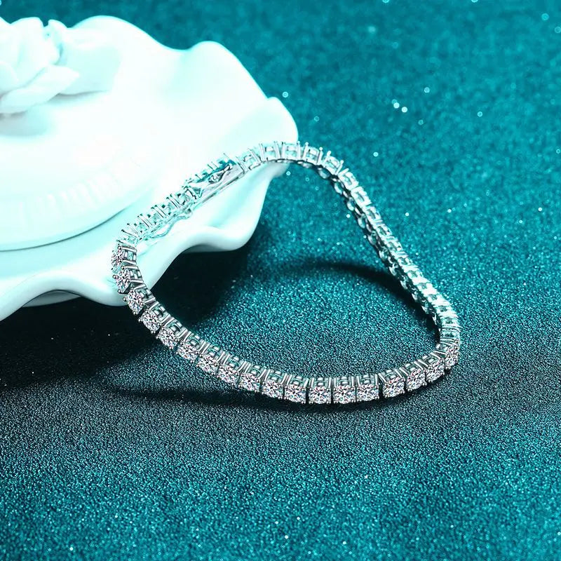 Bracelet Tennis Moissanite — Argent Sterling S925 | L'éclat d'un diamant, au quotidien
