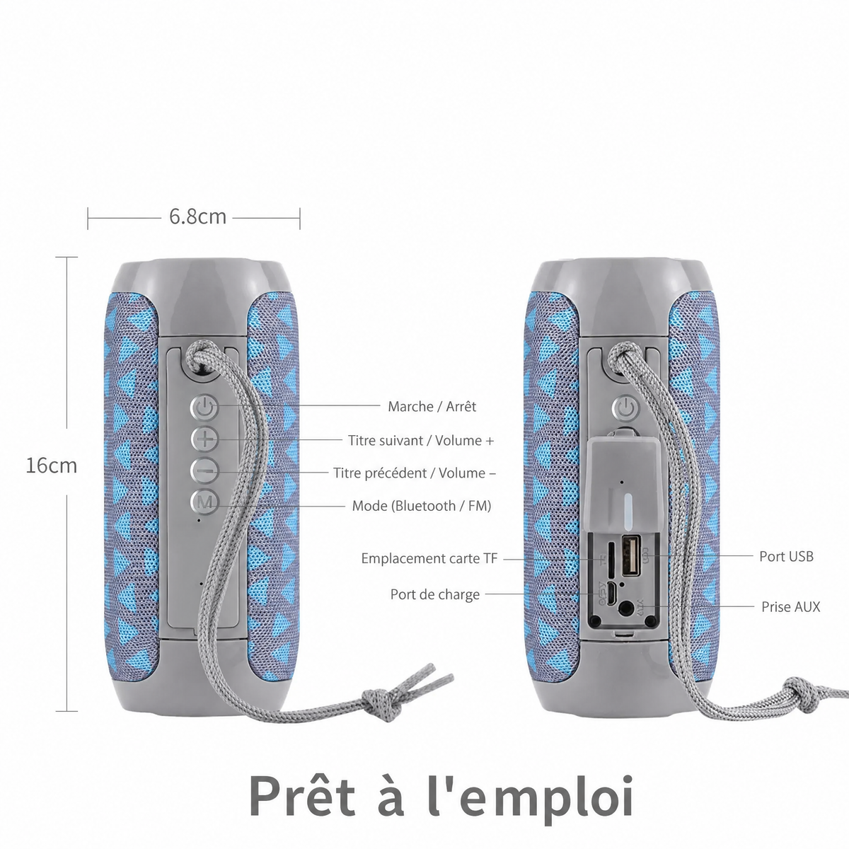 Enceinte Bluetooth TG117 — Son stéréo étanche, partout avec vous