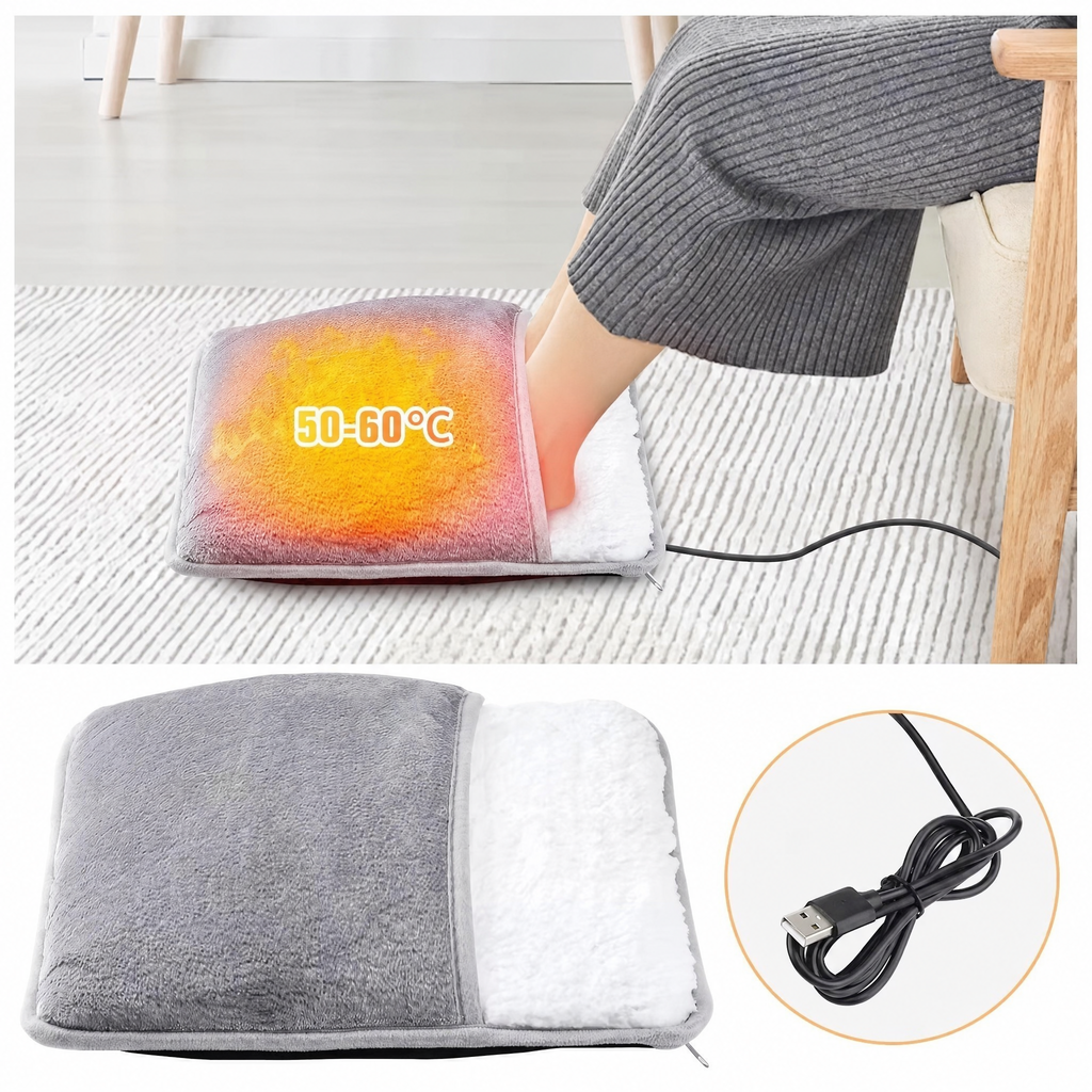 Chauffe-pieds électrique USB NidLumin — Chaleur douce sous le bureau